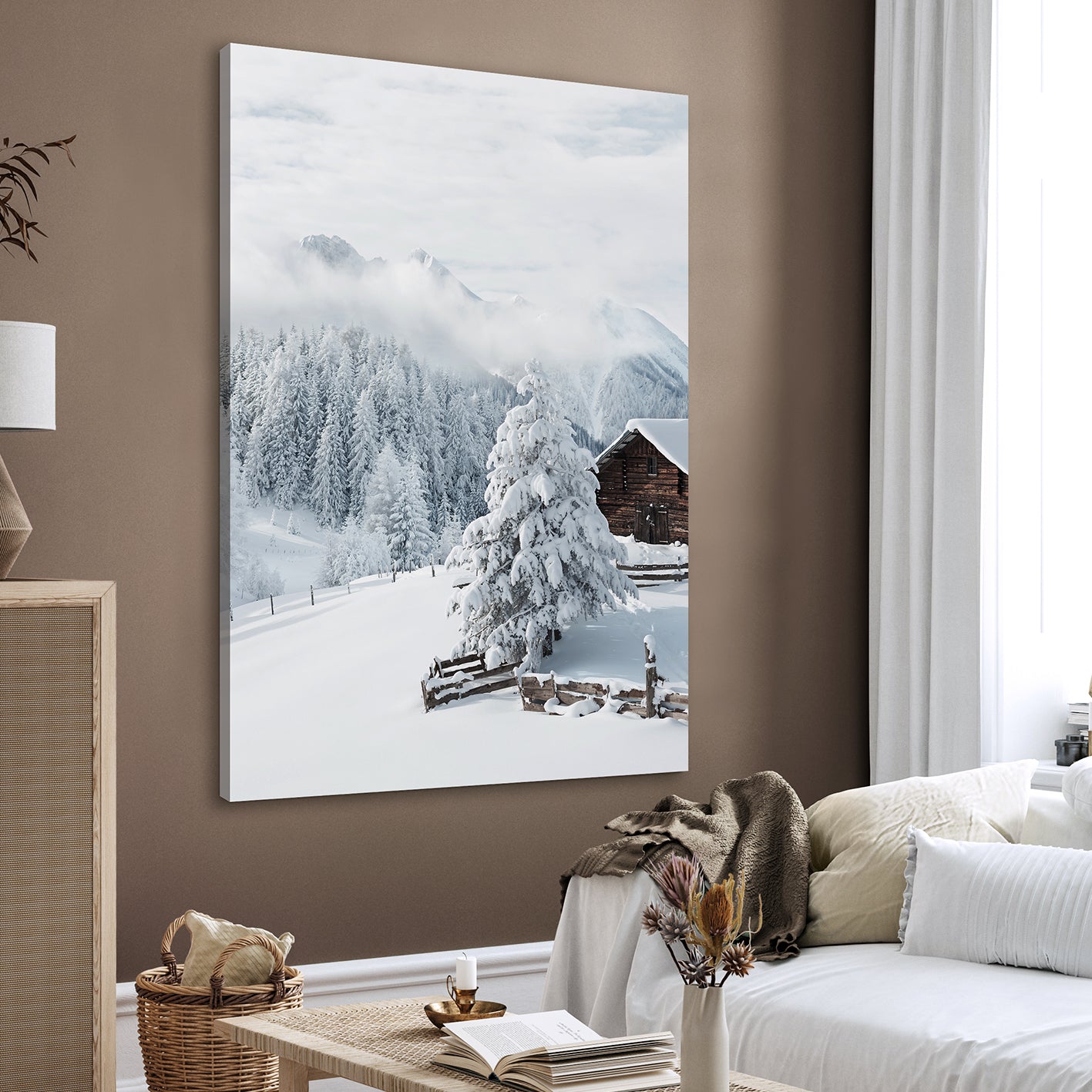 Canvastavla - Snow and Mountains
