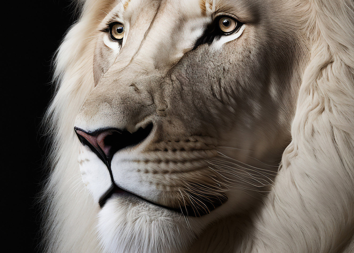 Ljuddämpande tavla - Beige Lion