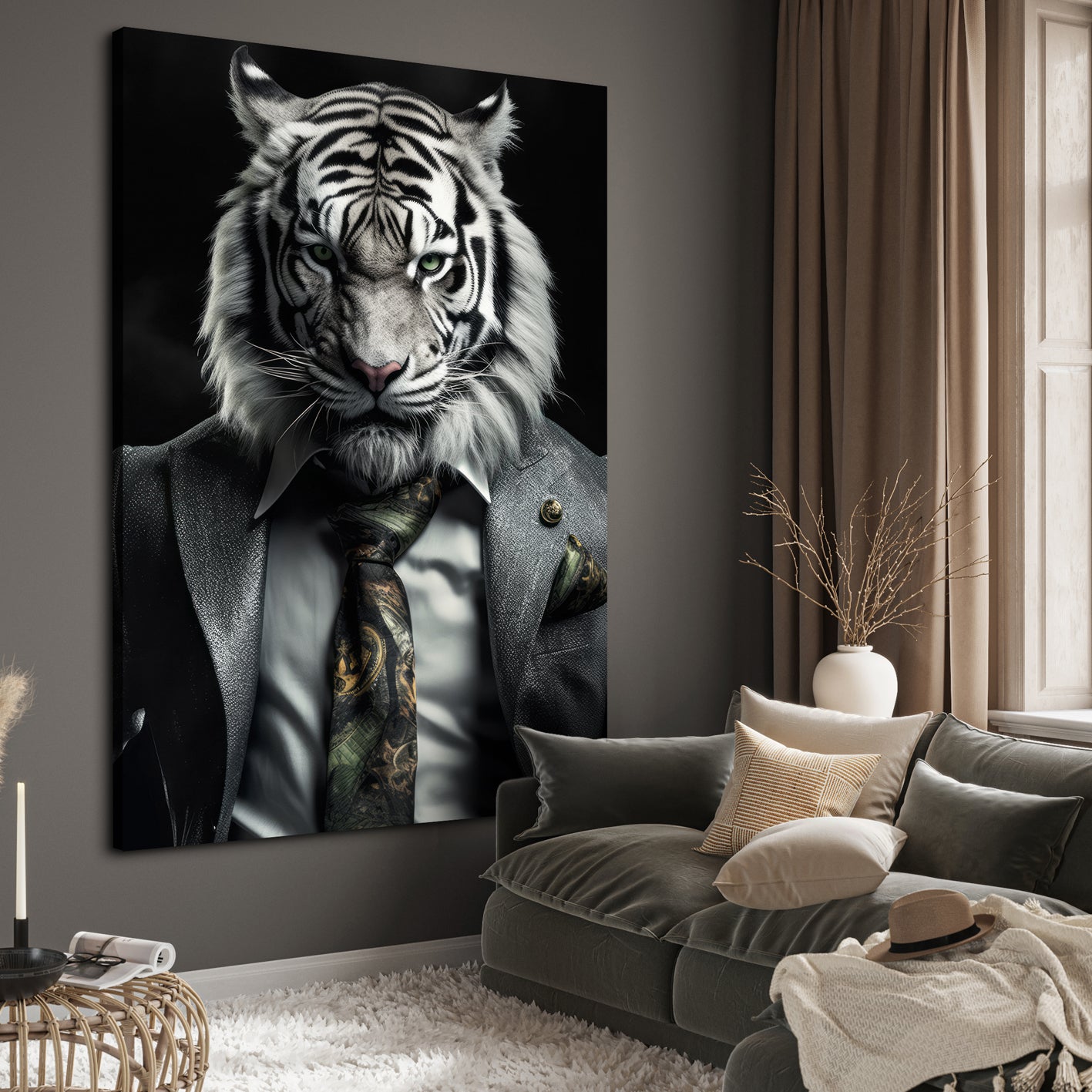 Ljuddämpande tavla - Tiger Boss