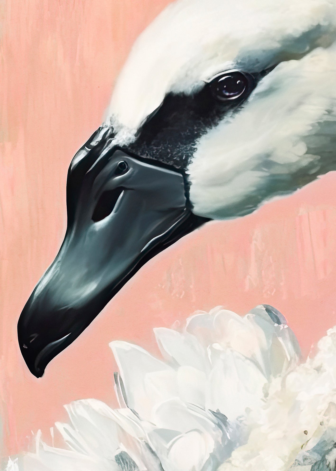 Ljuddämpande tavla - Swan Elegance