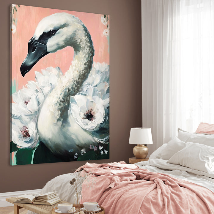 Ljuddämpande tavla - Swan Elegance