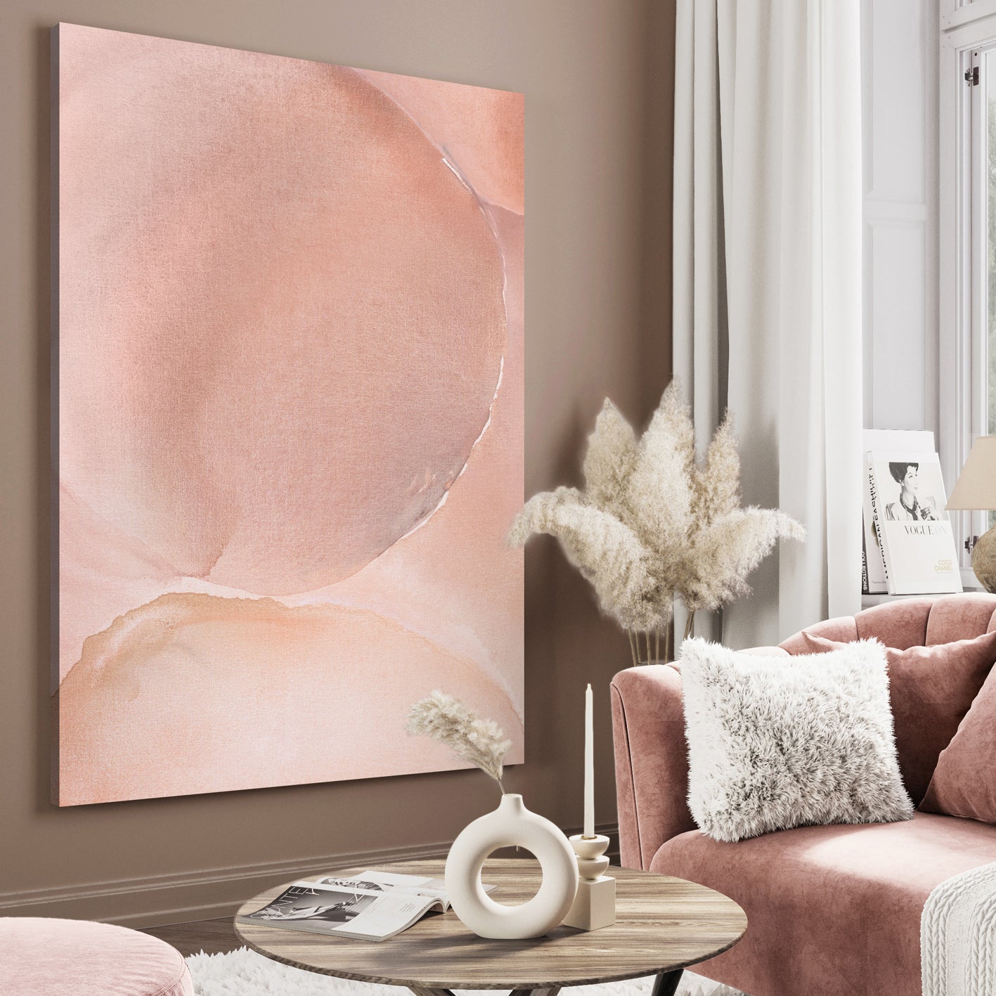 Ljuddämpande tavla - Blush Spheres