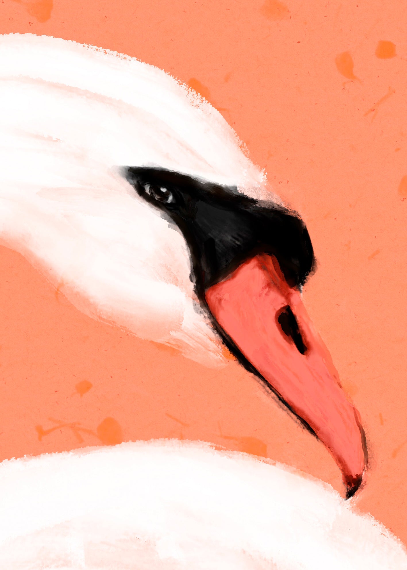 Ljuddämpande tavla - Swan Embrace