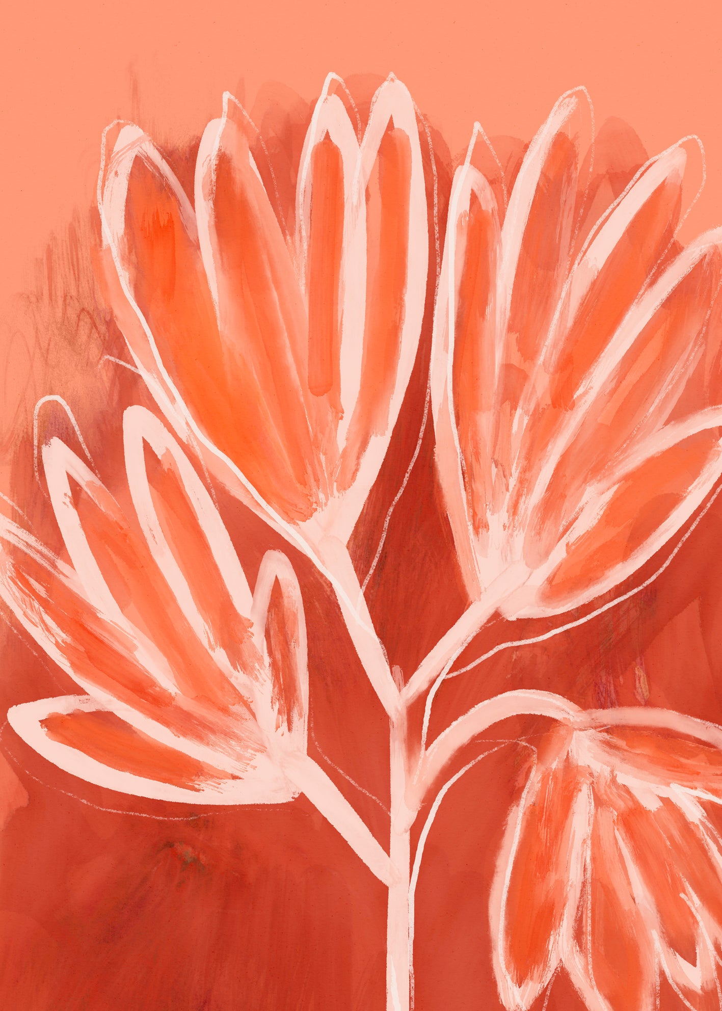 Ljuddämpande tavla - Terracotta Bloom