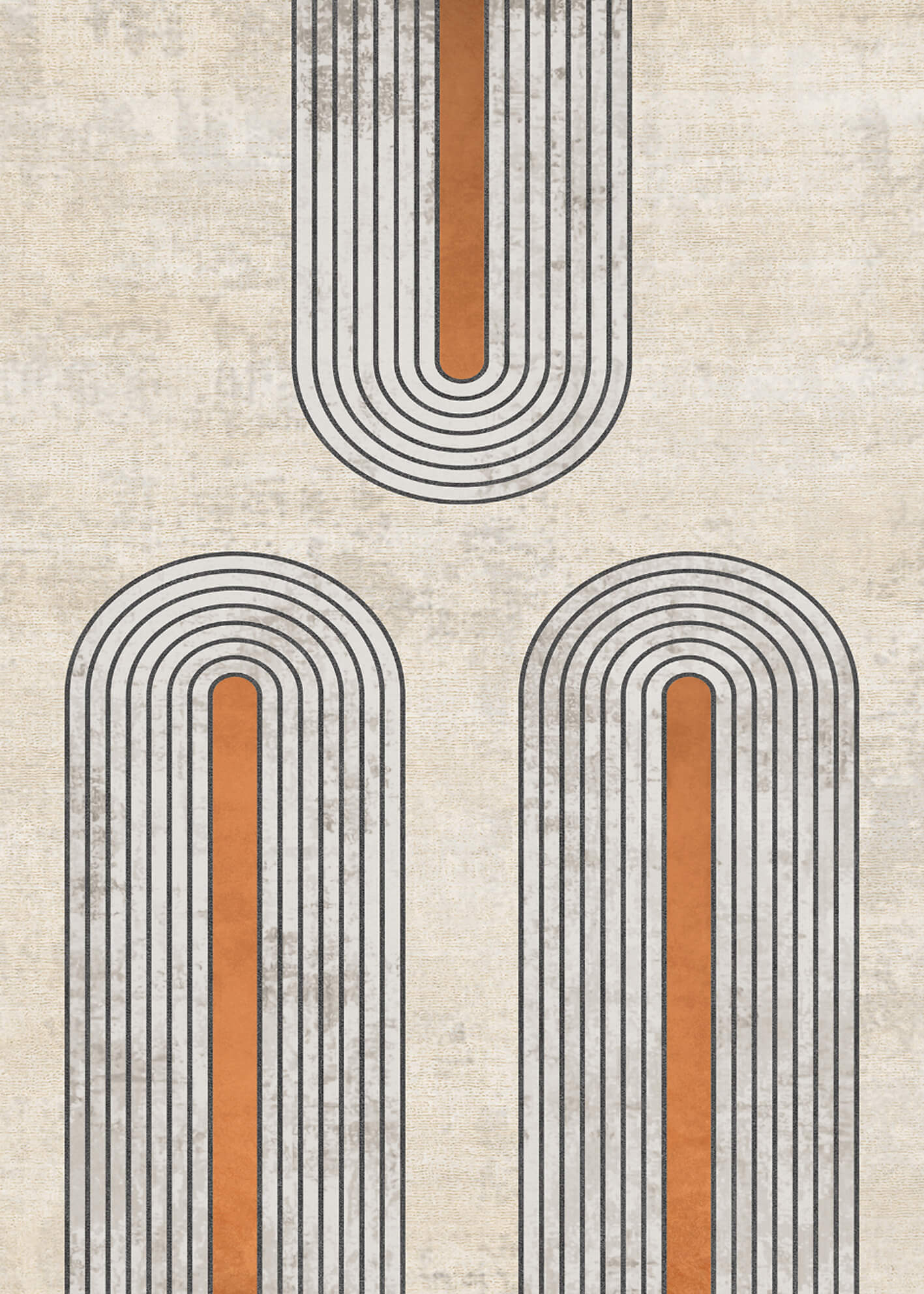 Canvastavla - Orange Geometric (50x70)