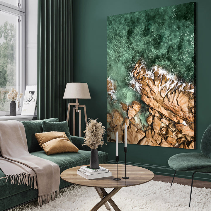 Canvastavla - Waves and Rocks