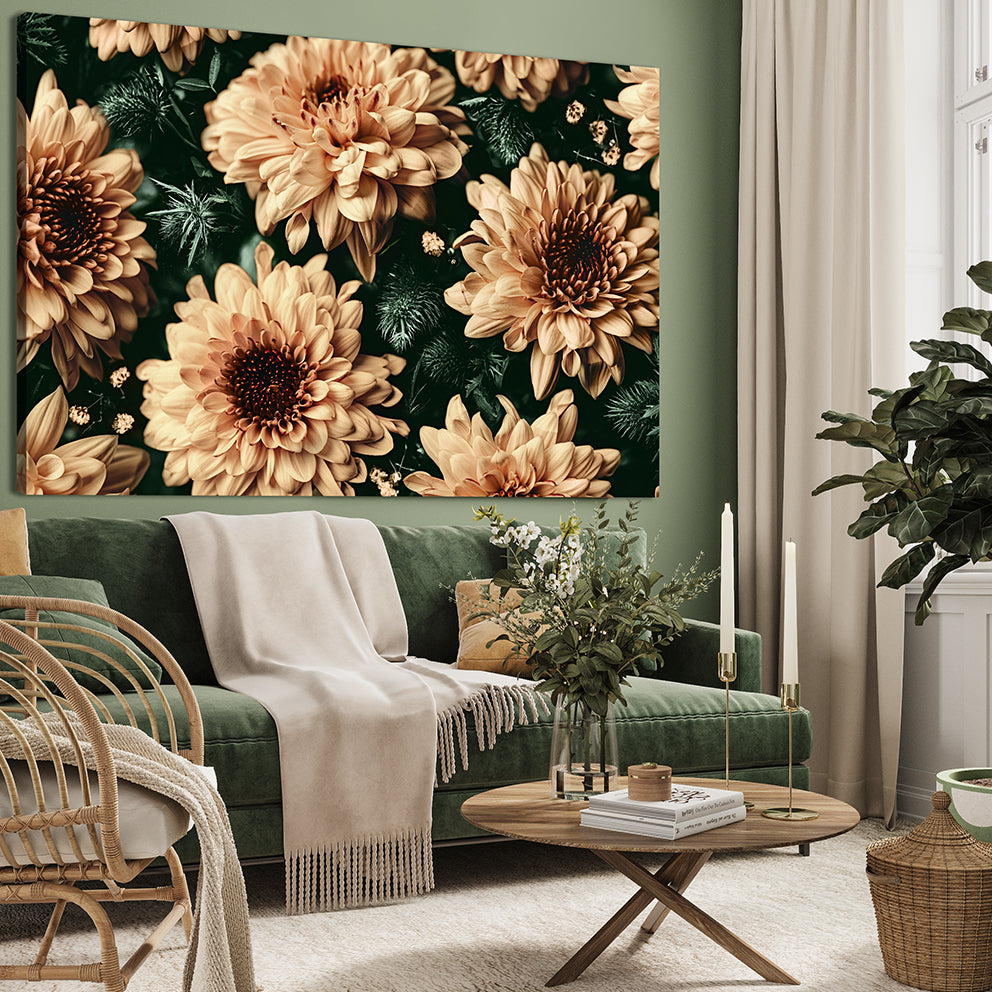 Ljuddämpande tavla - Baroque Flowers