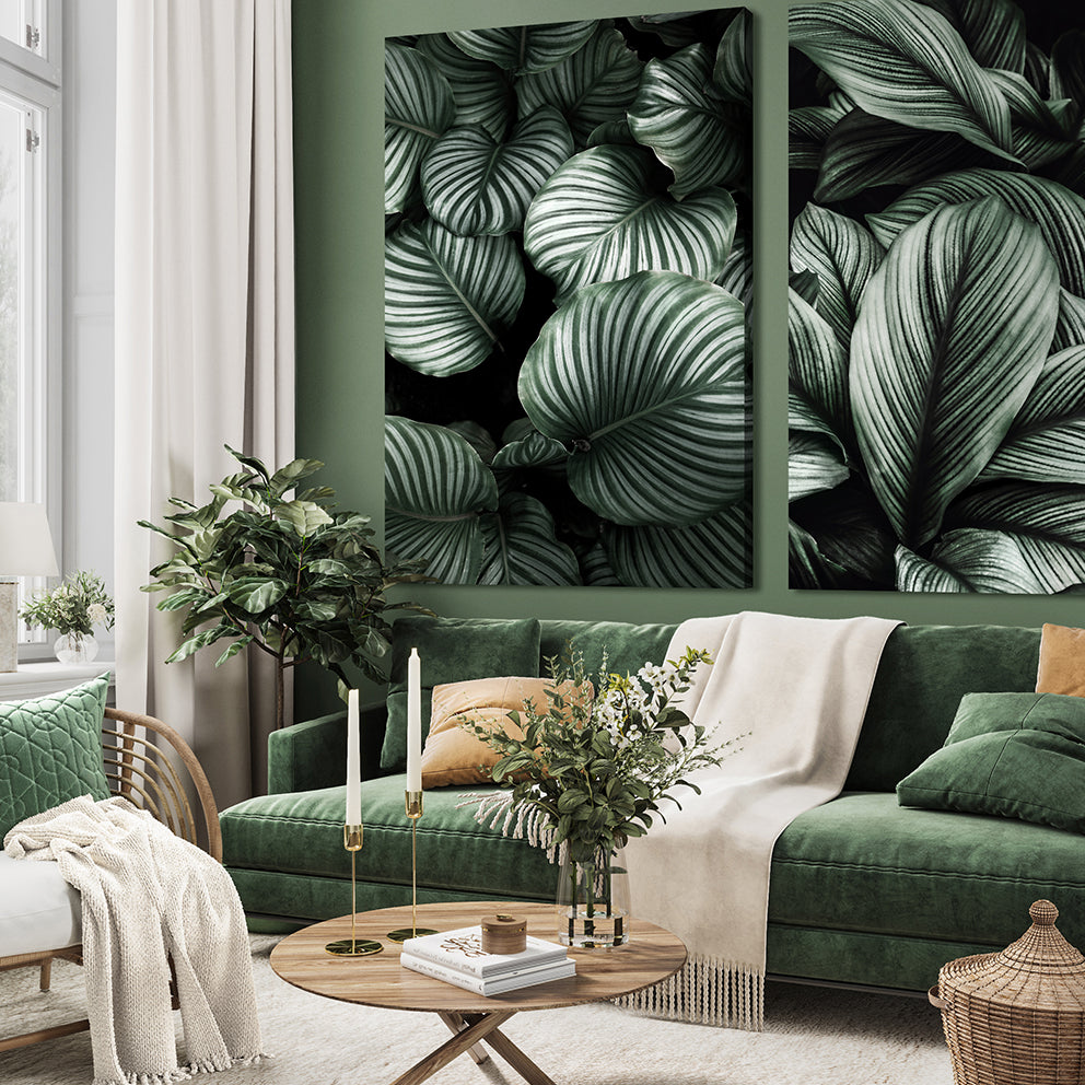 Ljuddämpande tavla - Green Leavs