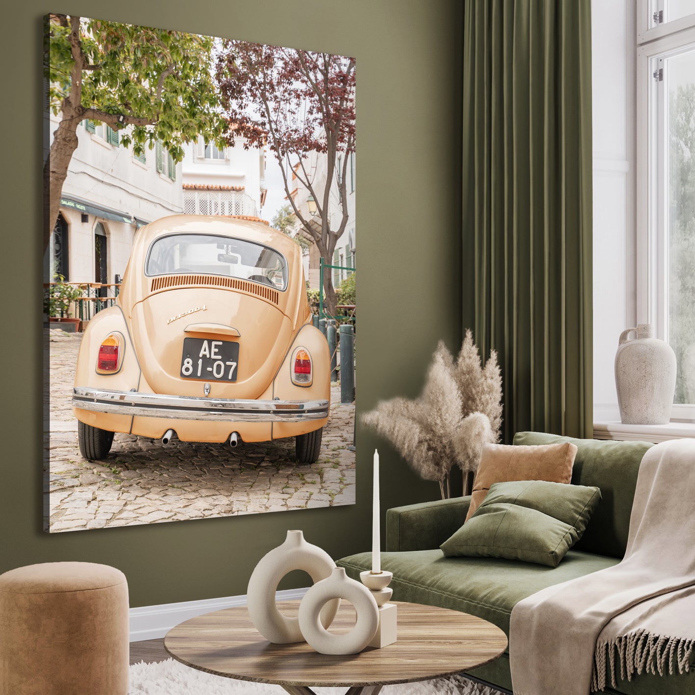 Ljuddämpande tavla - Vintage Beetle
