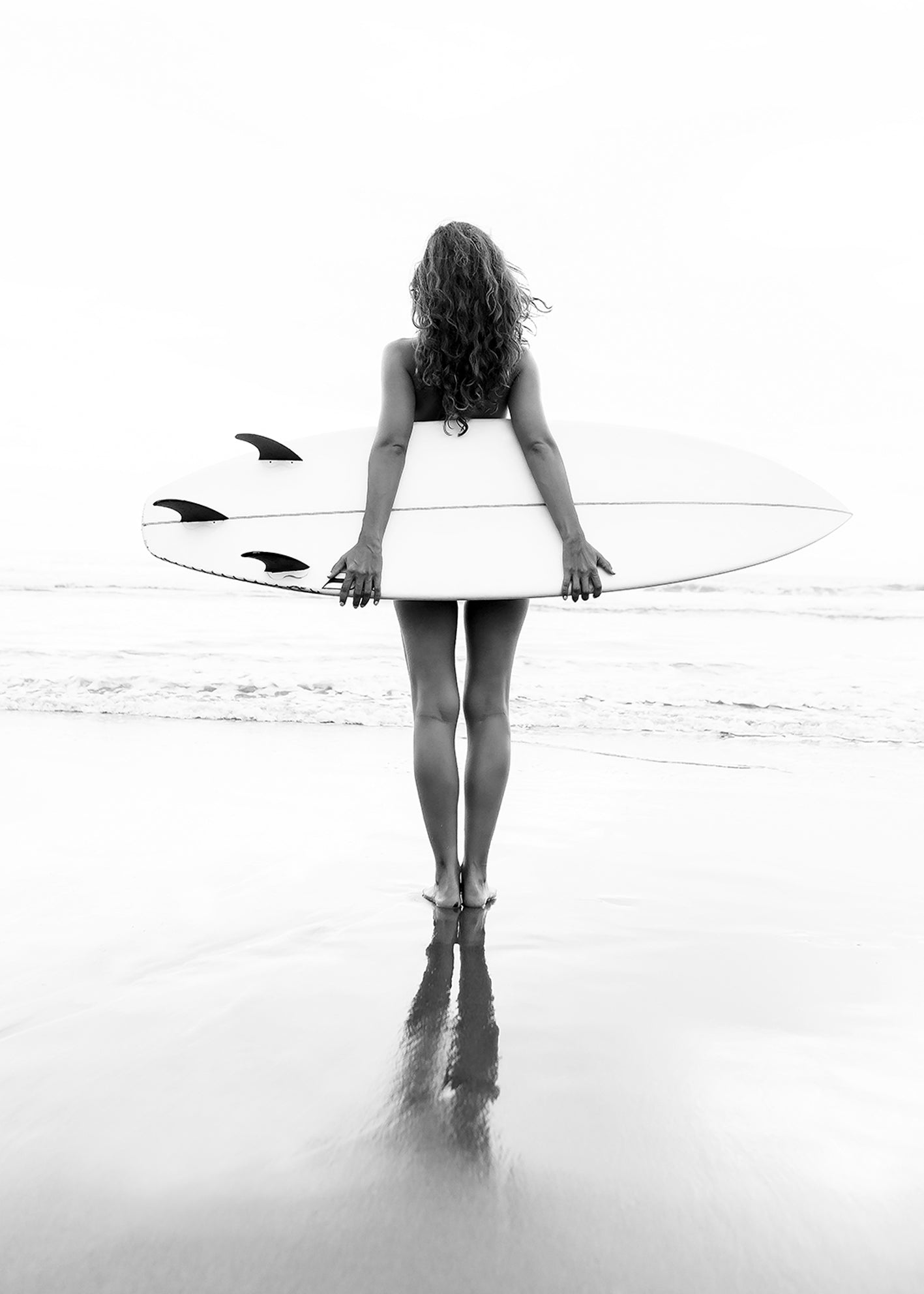 Ljuddämpande tavla - Surfer Woman