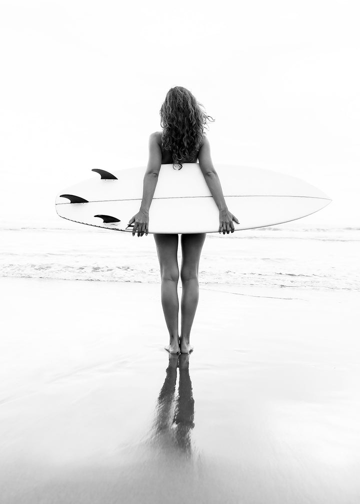Ljuddämpande tavla - Surfer Woman