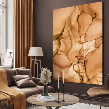 Canvastavla - Orange Marble (70X100)