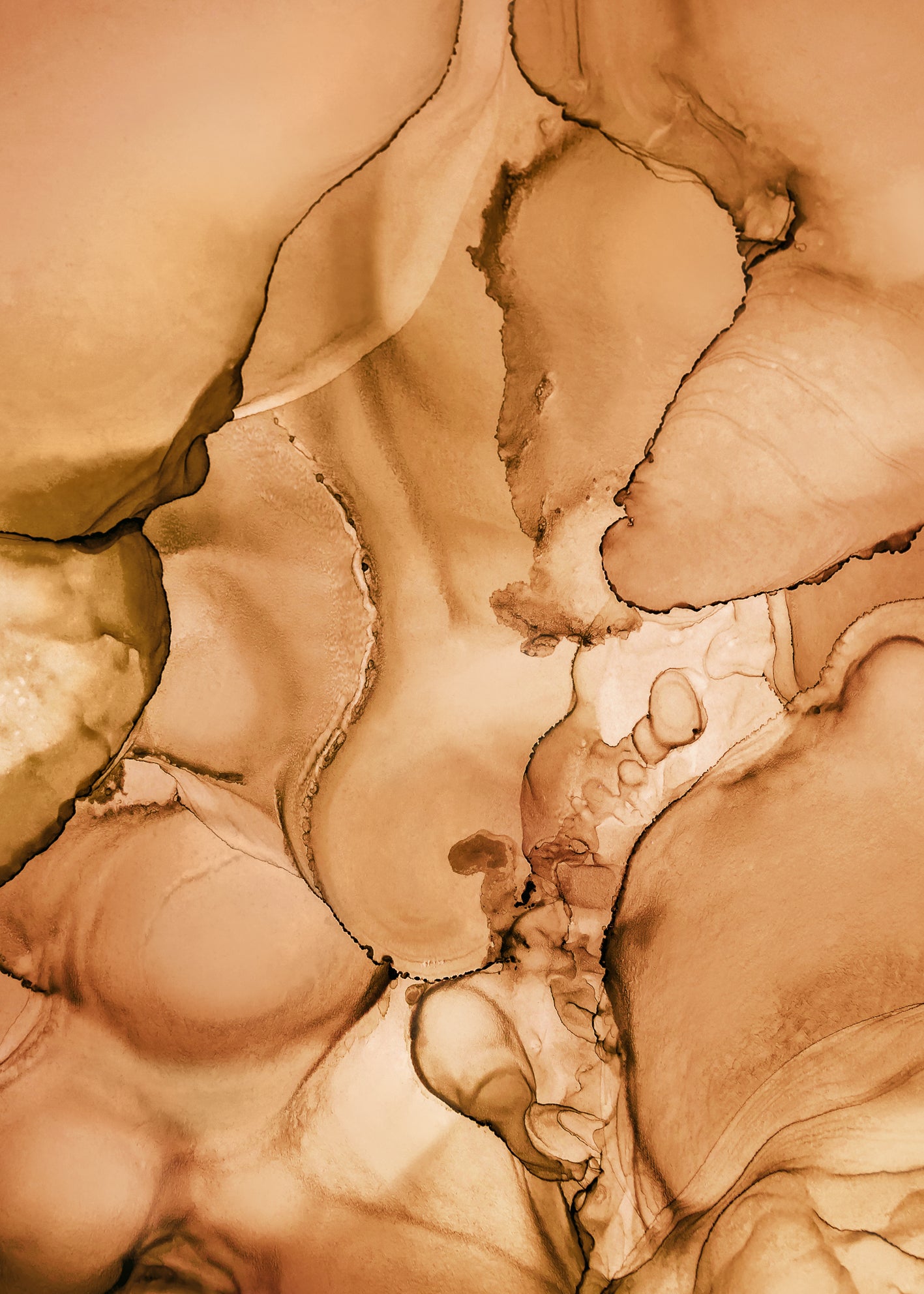 Canvastavla - Orange Marble (70X100)