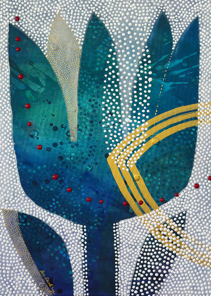 Ljuddämpande tavla - Azure Flora
