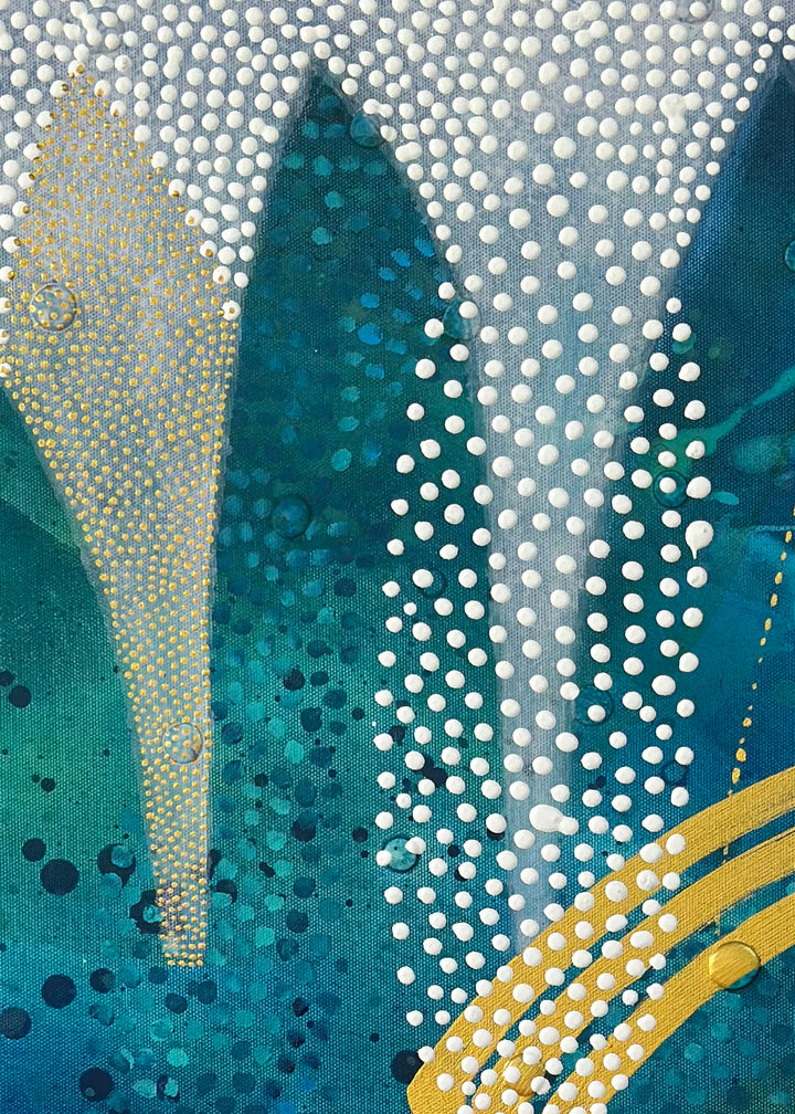 Ljuddämpande tavla - Azure Flora