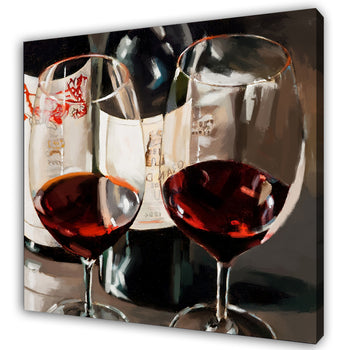 Oljemålning - Red wine