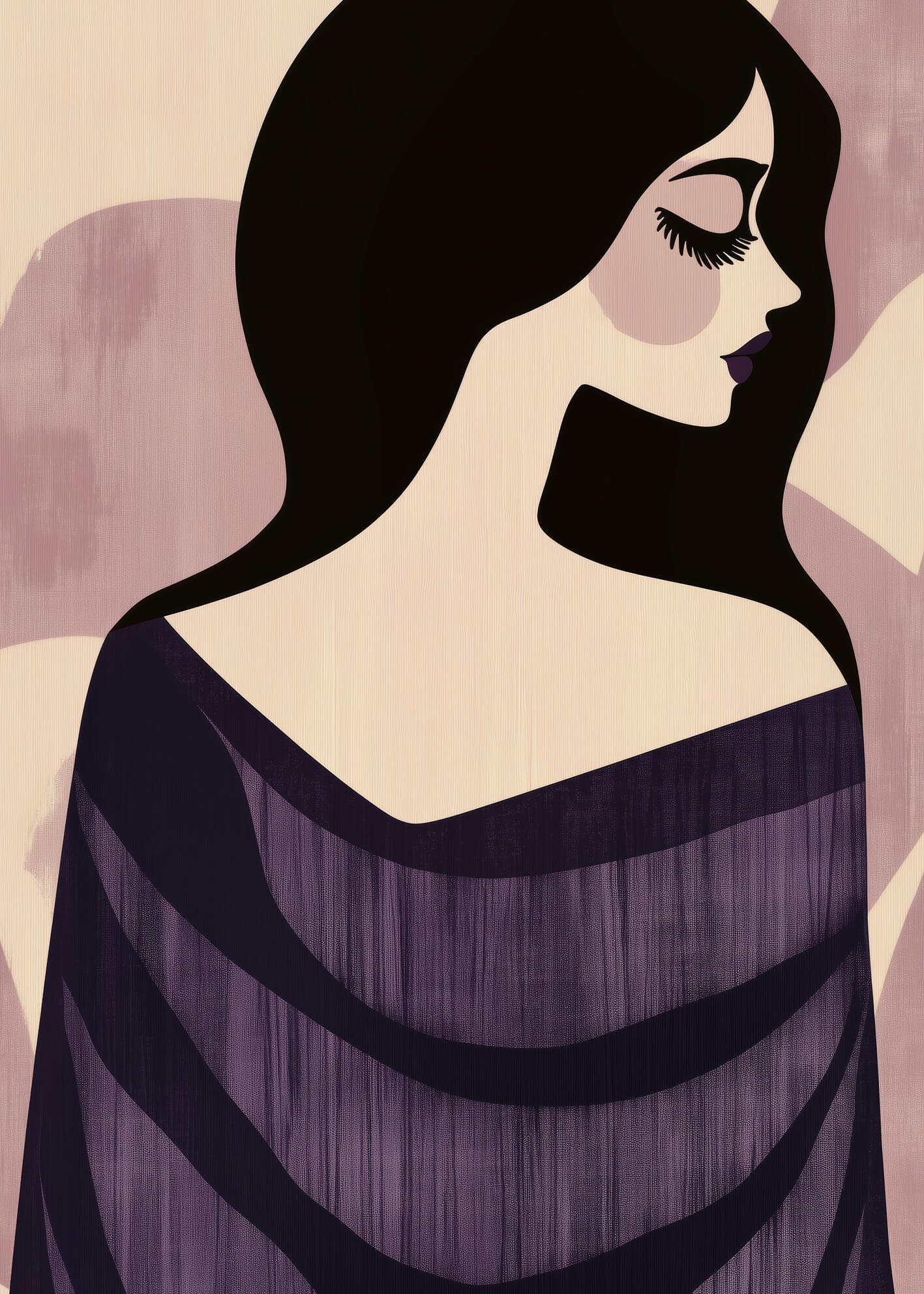 Ljuddämpande tavla  - Poise in Violet