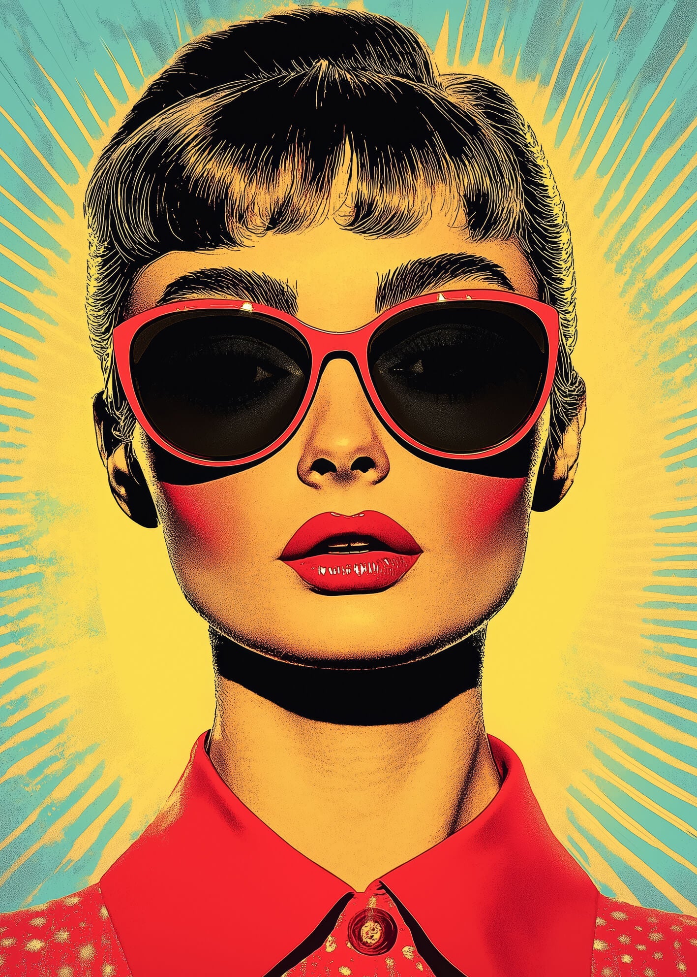 Ljuddämpande tavla - Pop Art Audrey