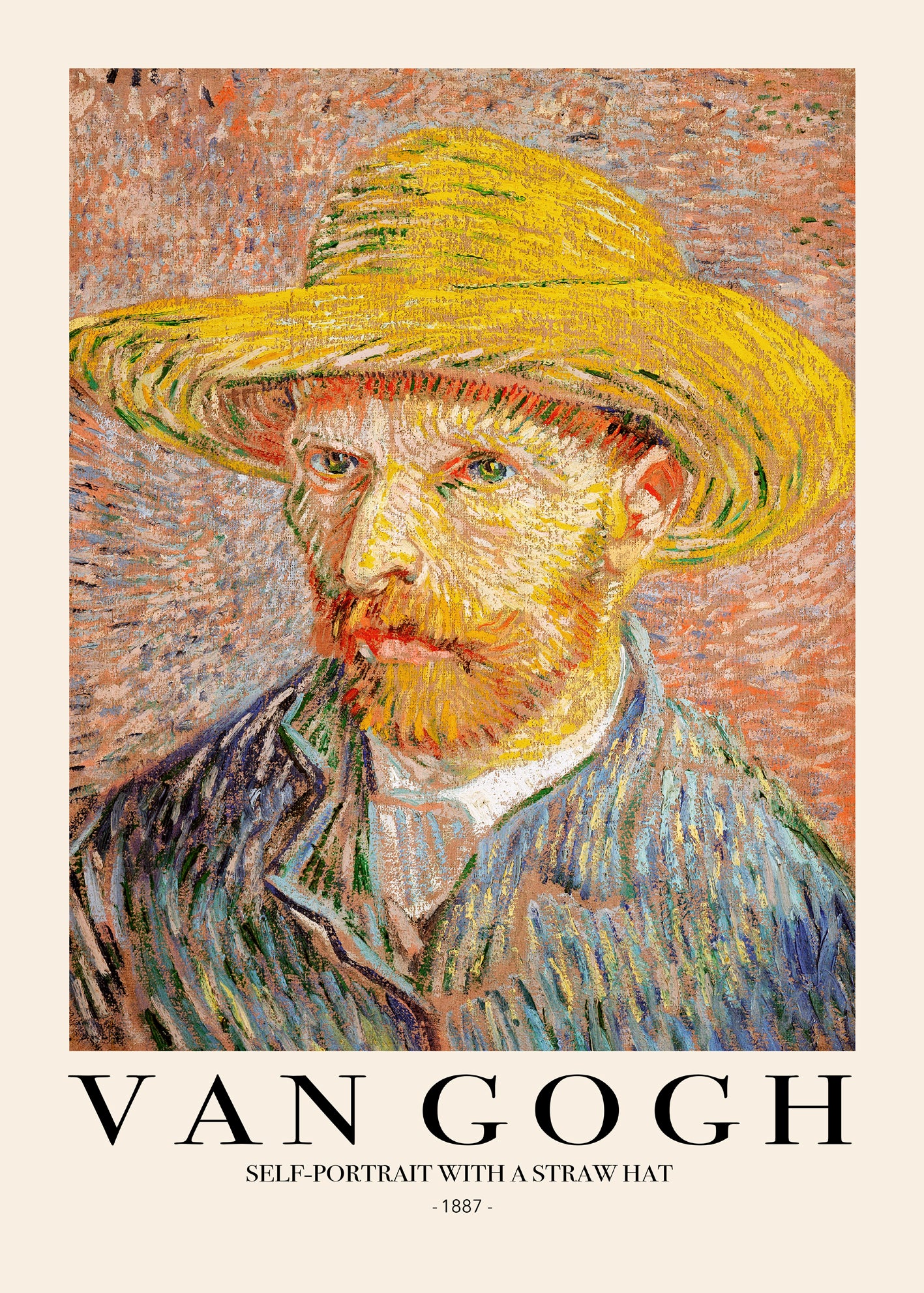Ljuddämpande tavla - Self-Portrait with a Straw Hat