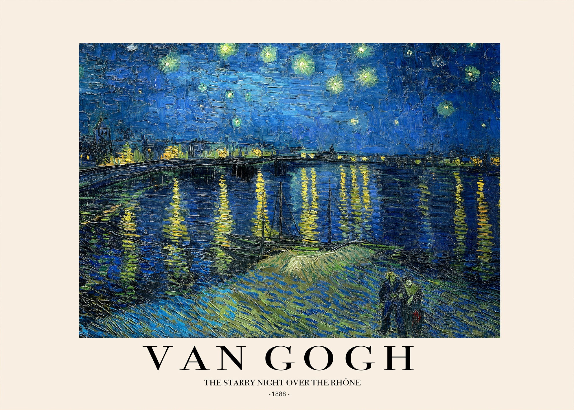 Ljuddämpande tavla - Starry Night Over the Rhône