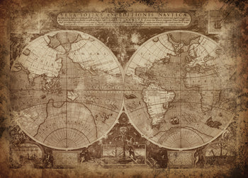 Canvastavla - The world map (50x70)
