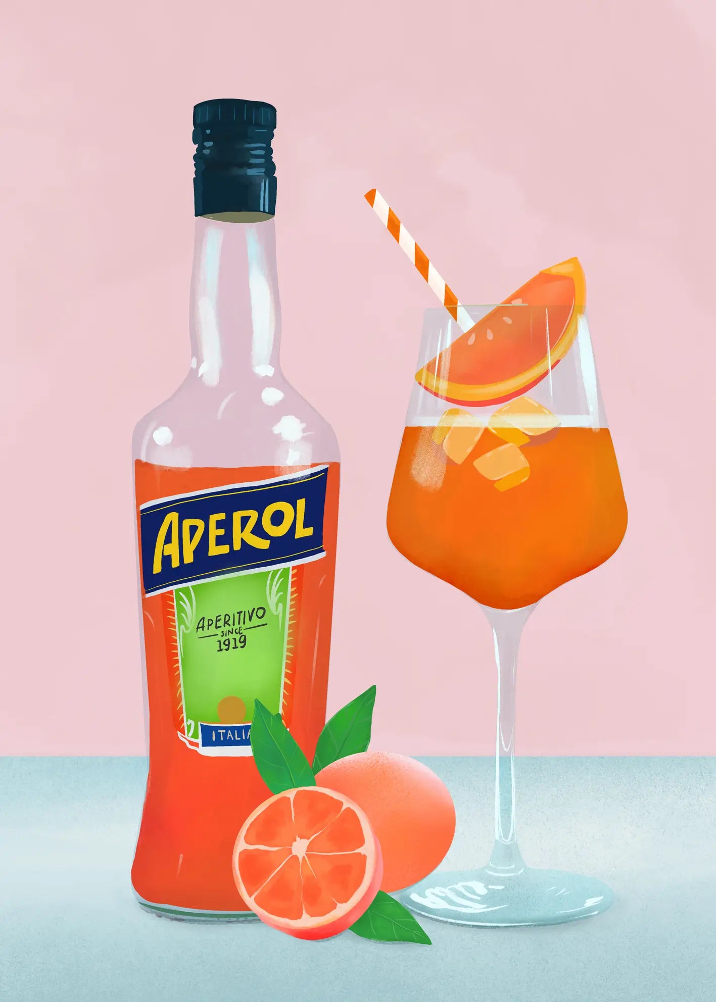 Ljuddämpande tavla - Aperol Bliss