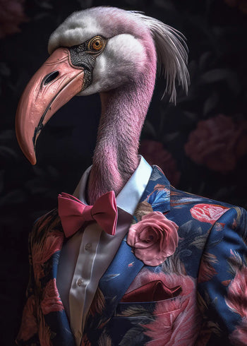 Ljuddämpande tavla - Flamingo Chic