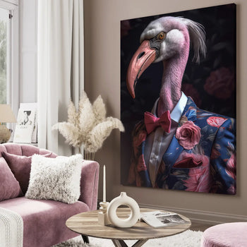 Ljuddämpande tavla - Flamingo Chic
