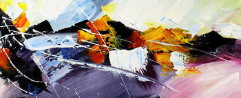 Abstrakt Oljemålning - Amelia (50X150)