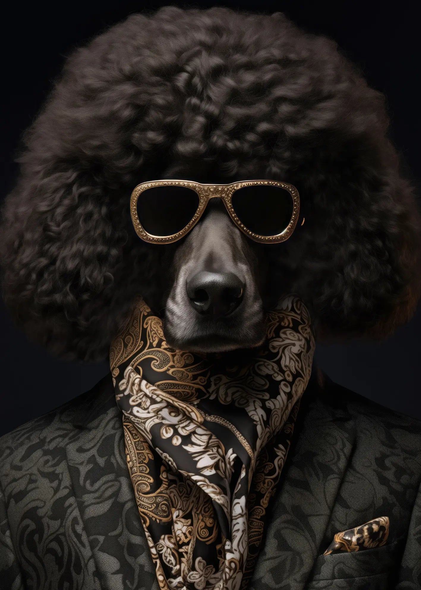 Ljuddämpande tavla - Poodle Chic