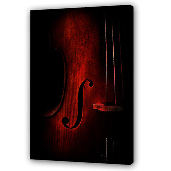 Abstrakt Oljemålning - Cello in the night
