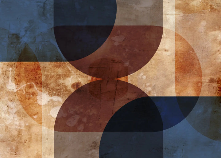 Ljuddämpande tavla - Rust & Indigo Geometry