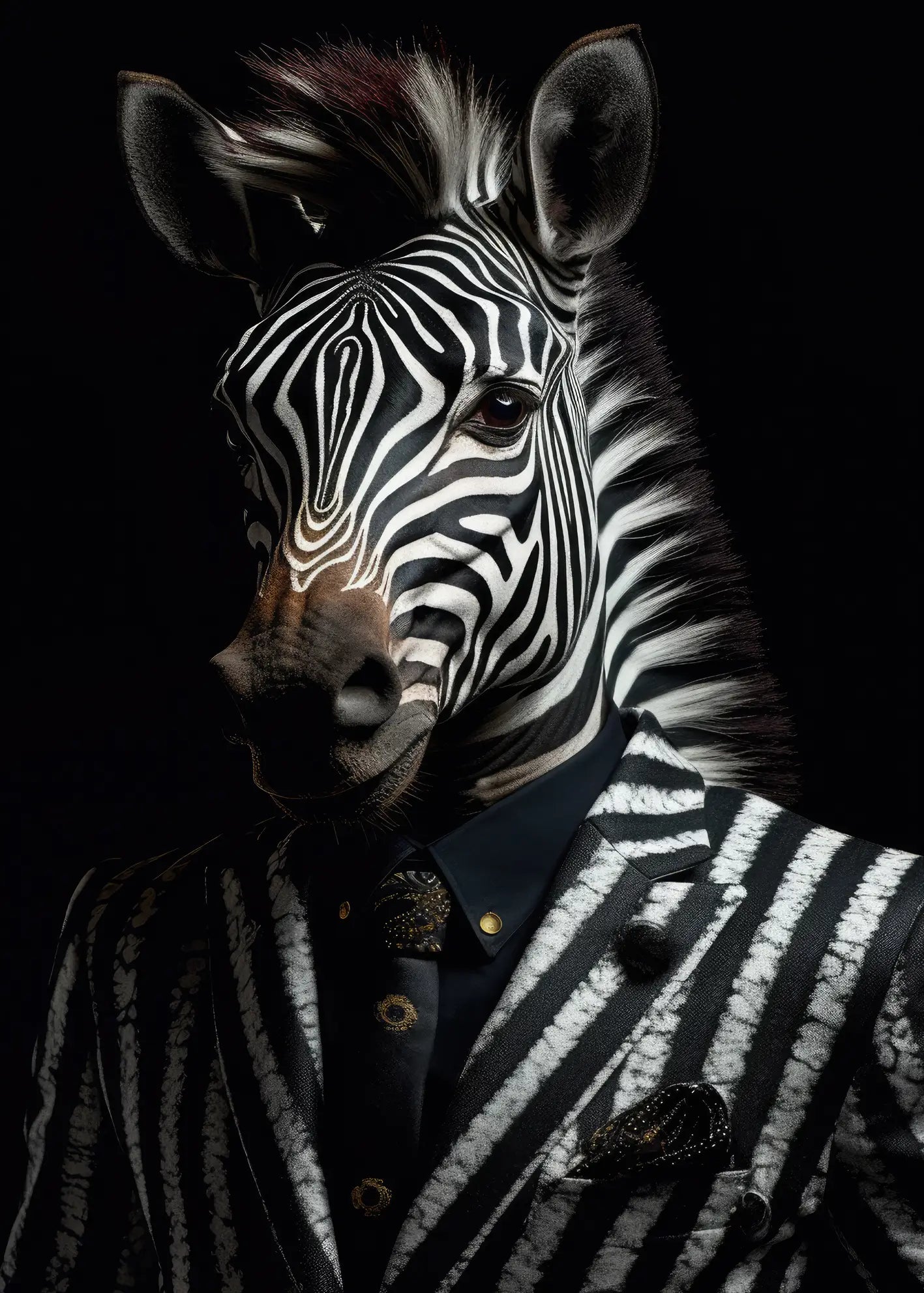 Ljuddämpande tavla  - Zebra Chic