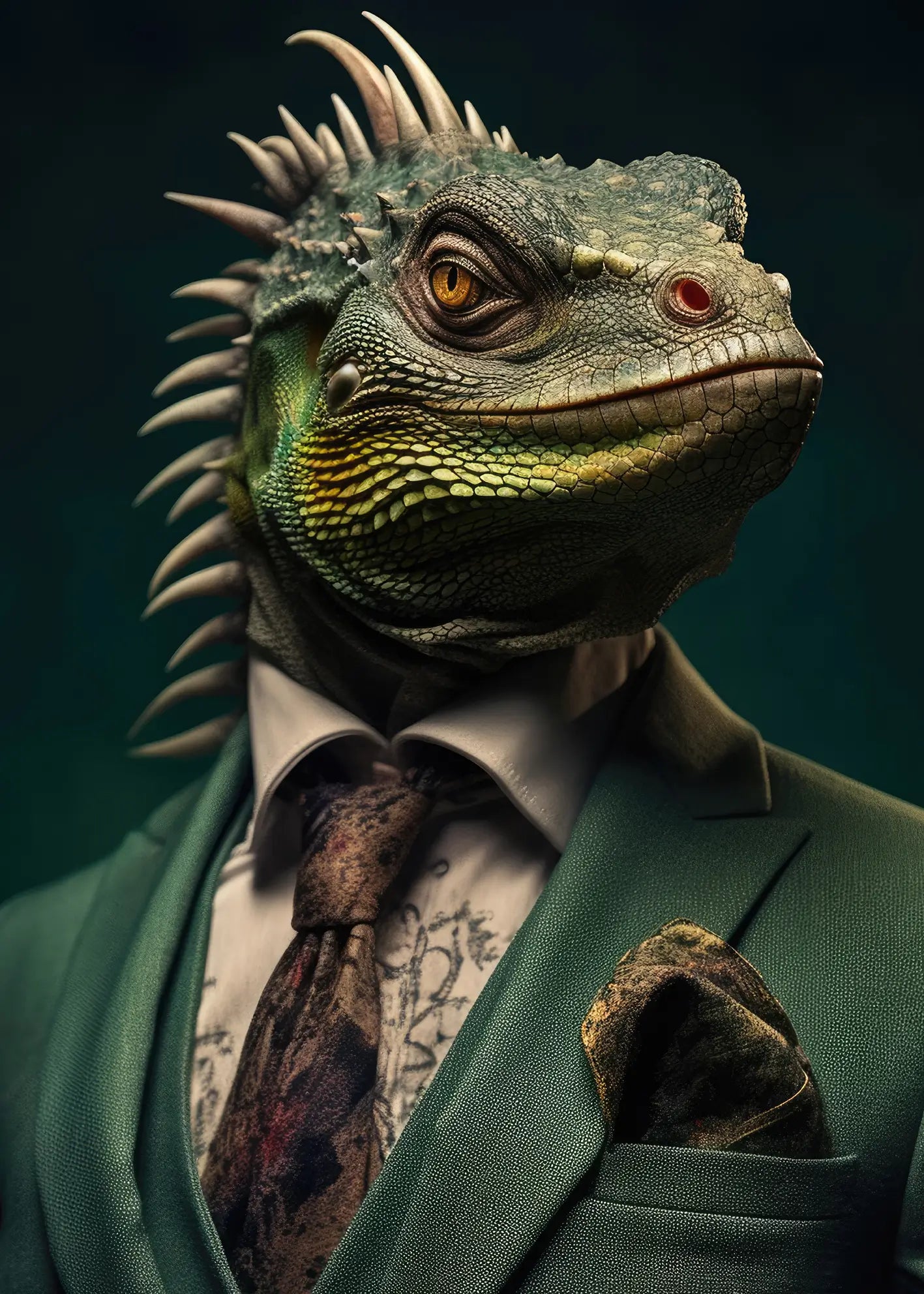 Ljuddämpande tavla - Lizard in Luxury
