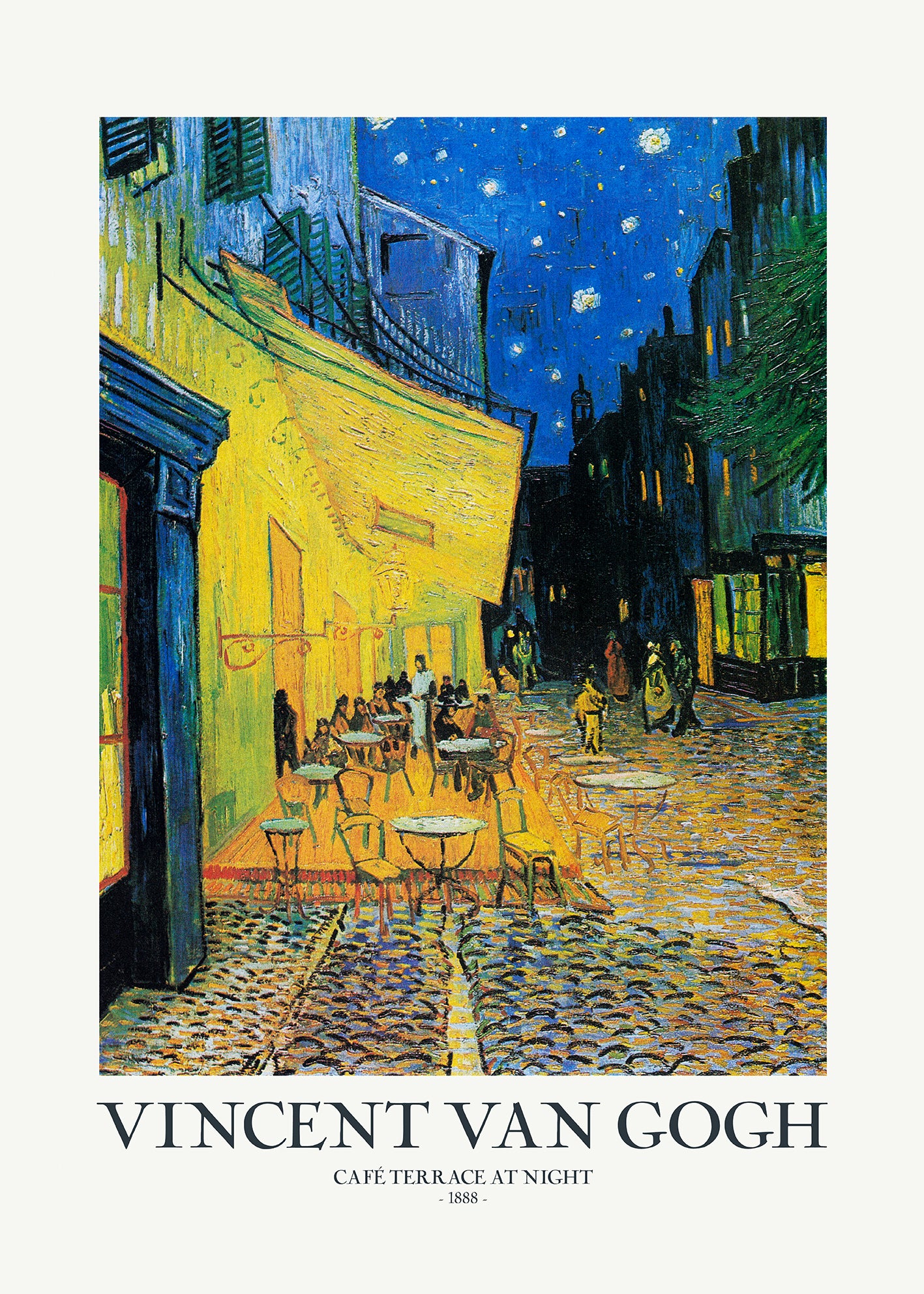 Canvastavla - Café Terrace At Night (120x180)