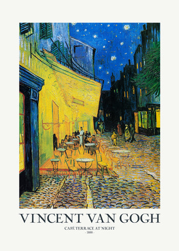 Canvastavla - Café Terrace At Night (120x180)