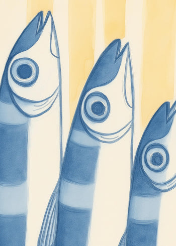 Ljuddämpande tavla - Striped Sardines