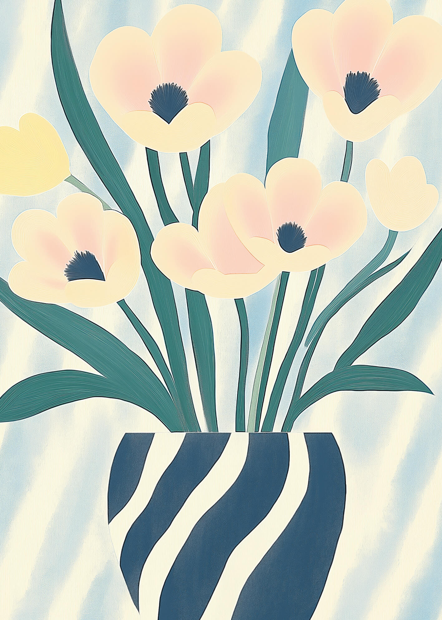 Ljuddämpande tavla - Bloom & Stripe