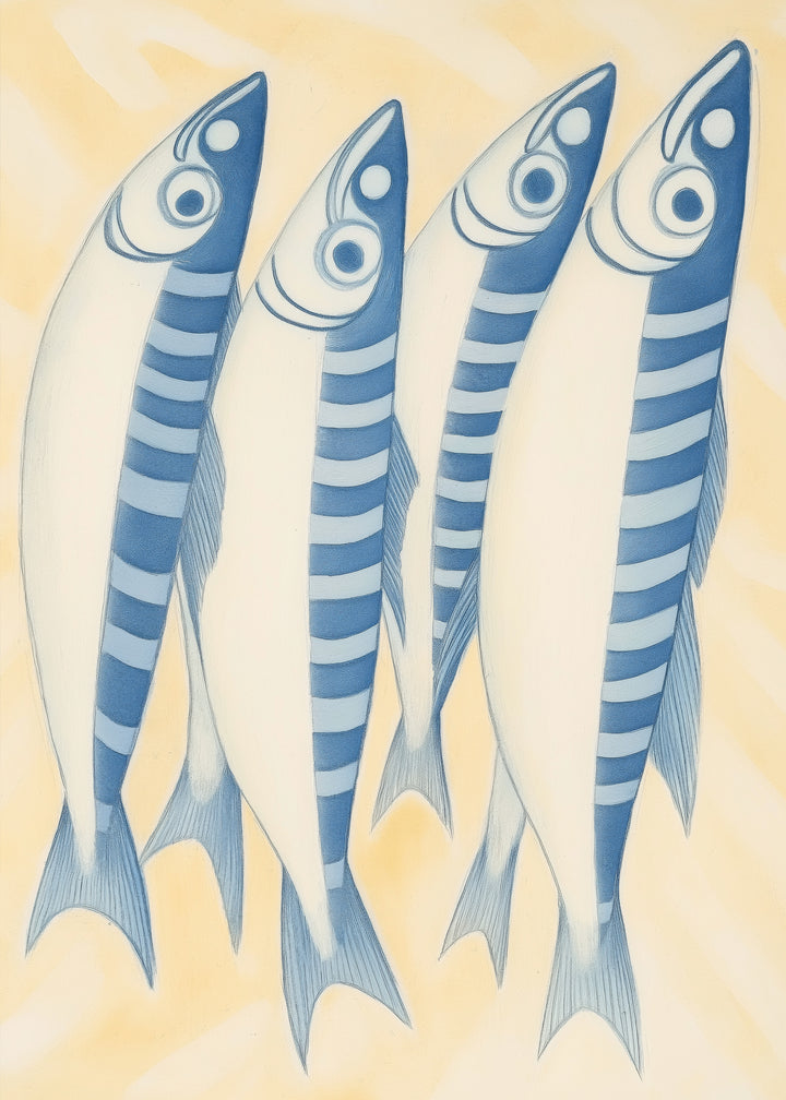Canvastavla - Sardine Parade (50x70)