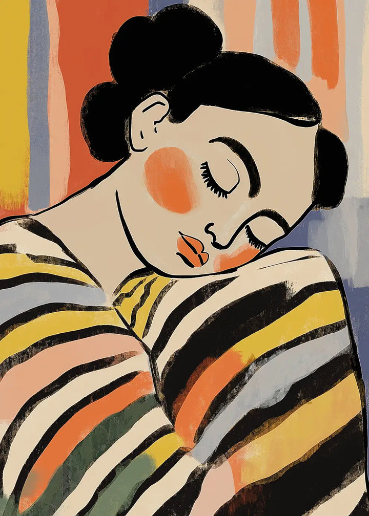 Ljuddämpande tavla - Striped Serenity