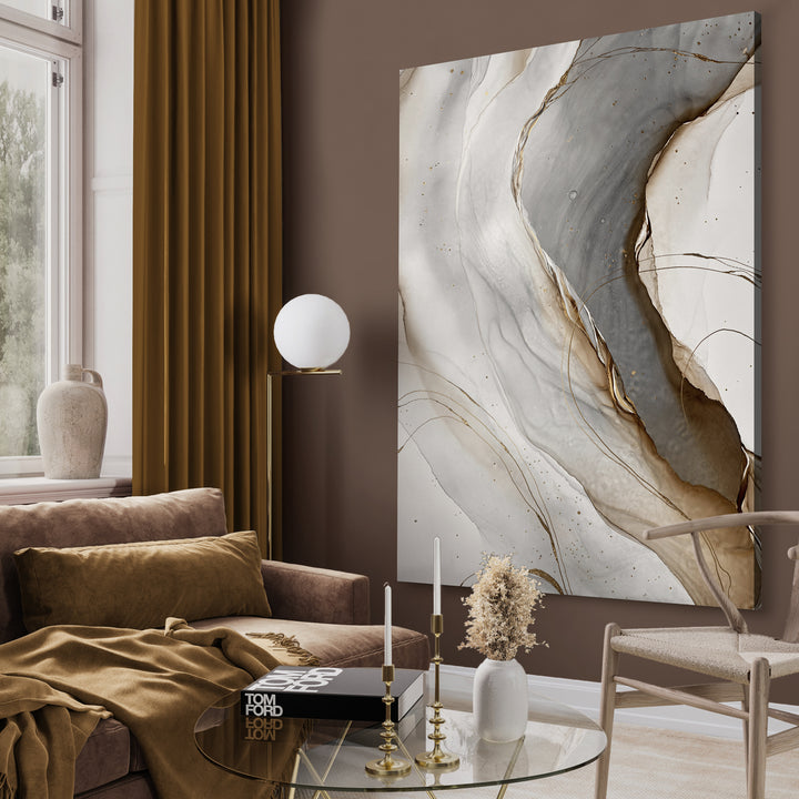 Canvastavla - Golden Seams No1 (45x60)