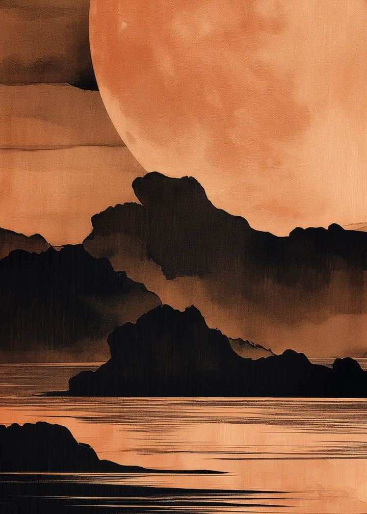 Ljuddämpande tavla - Moonlit Horizon