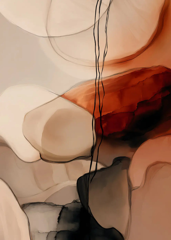 Canvastavla - Ethereal Strata (50x70)
