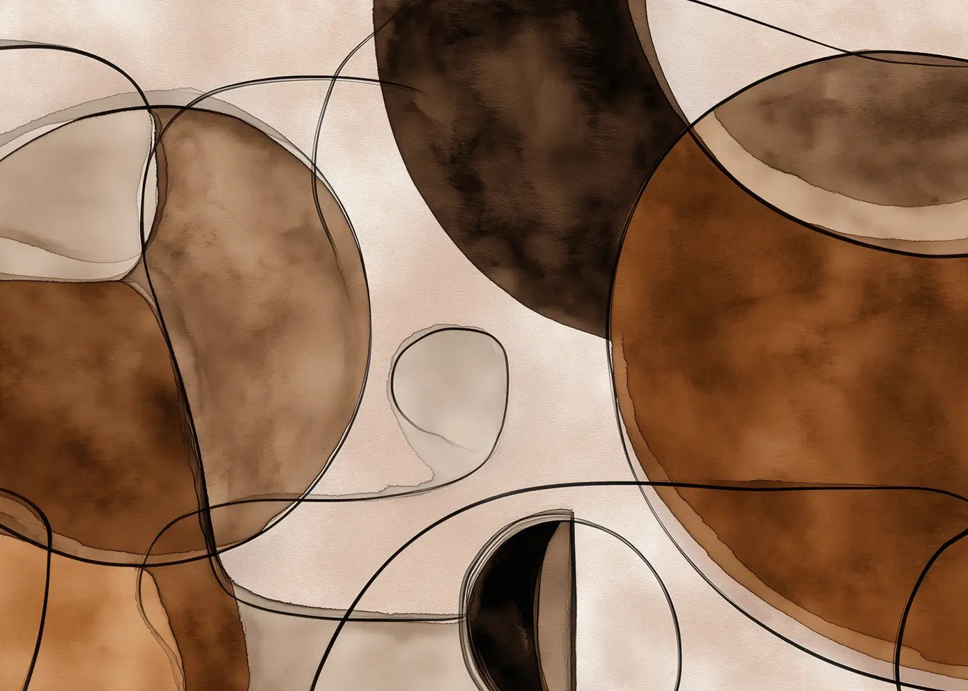 Ljuddämpande tavla - Brown Forms