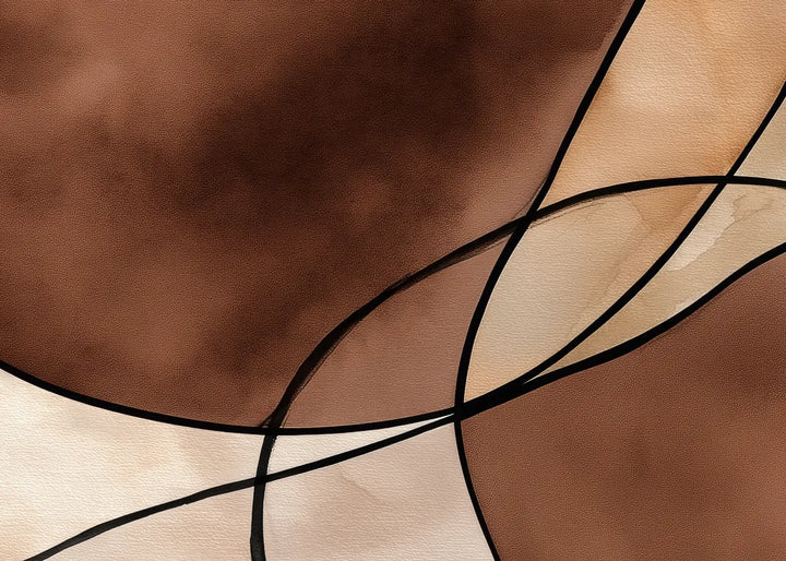 Ljuddämpande tavla - Circles in Brown