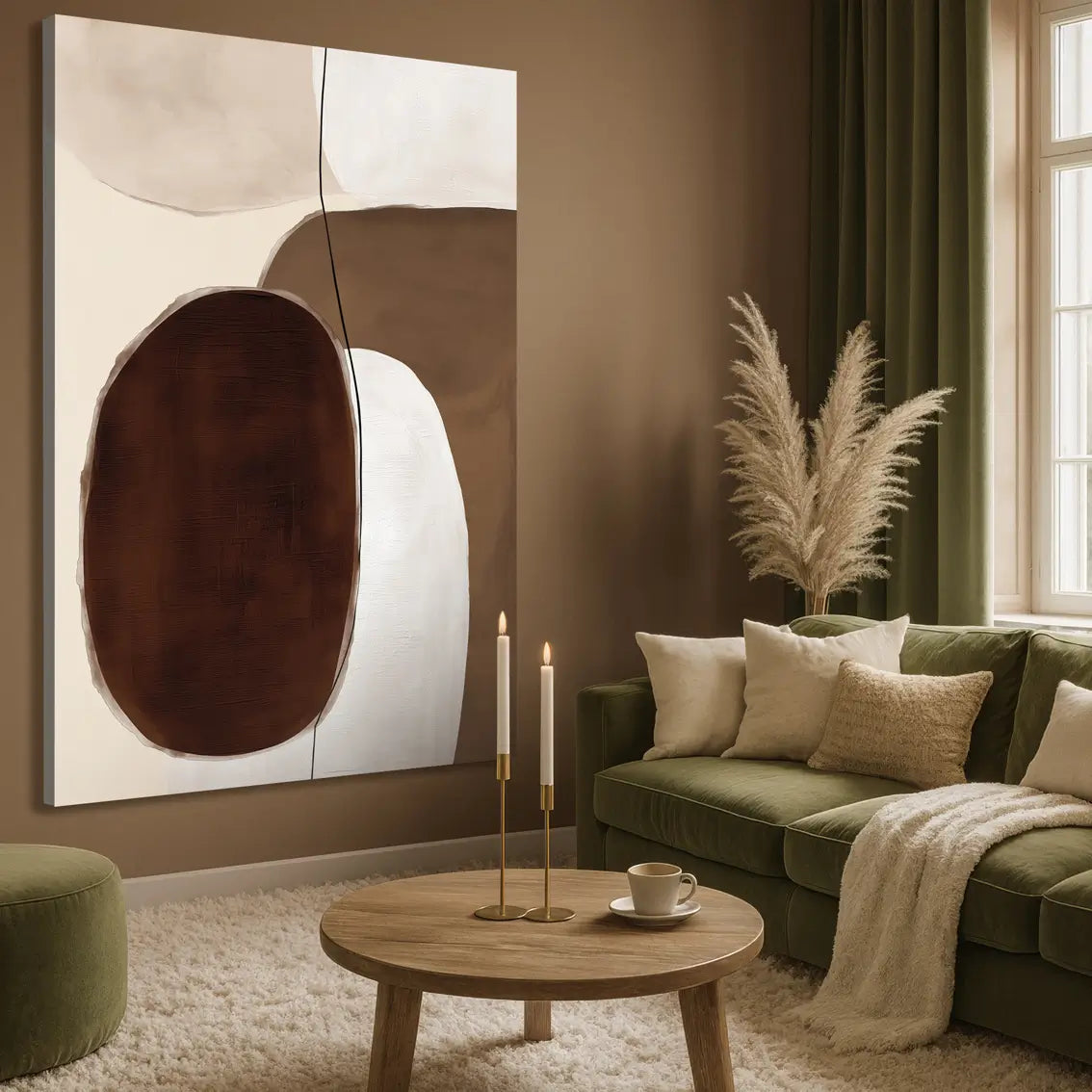 Ljuddämpande tavla - Abstract Oval