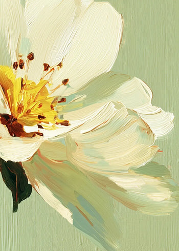 Ljuddämpande tavla - White Wildflower