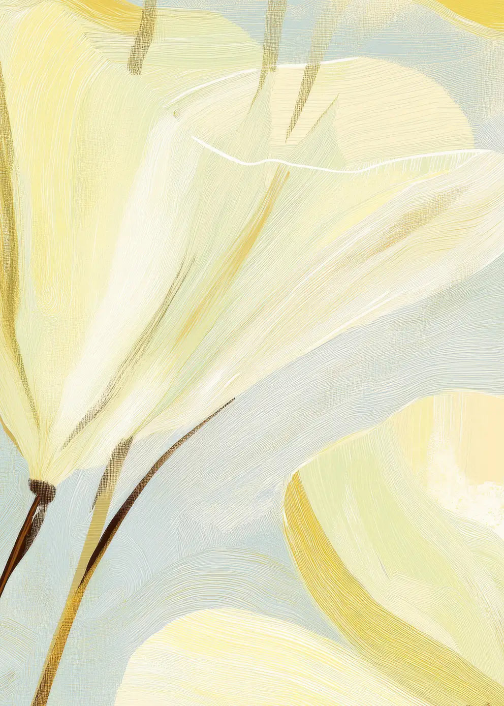 Ljuddämpande tavla - Yellow Floral Bloom
