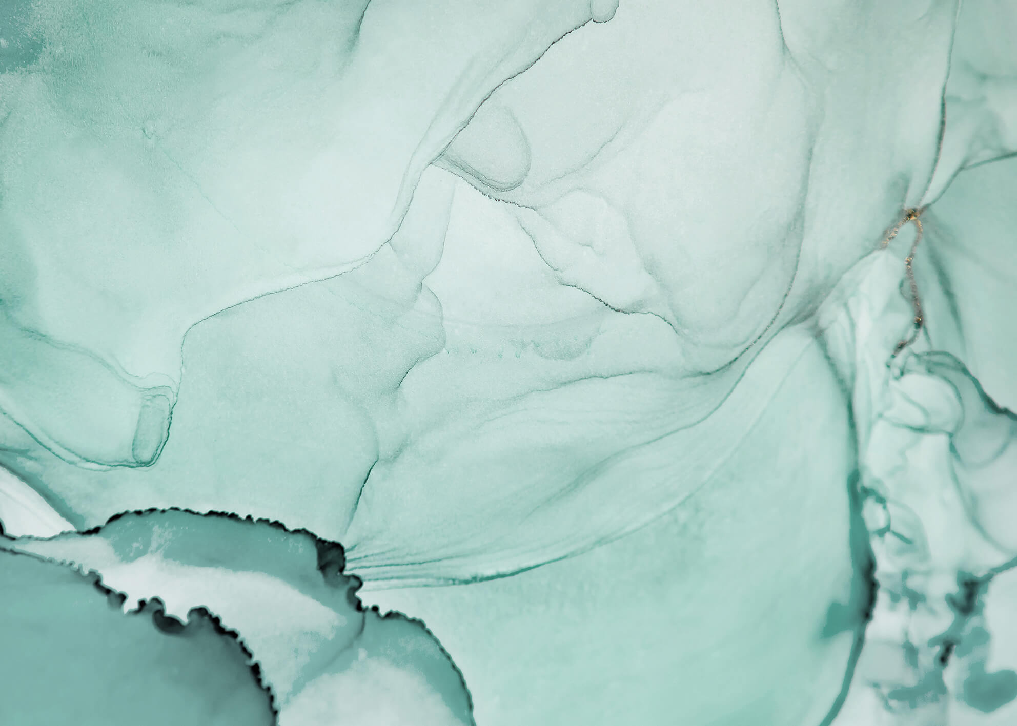 Ljuddämpande tavla - Mint marble