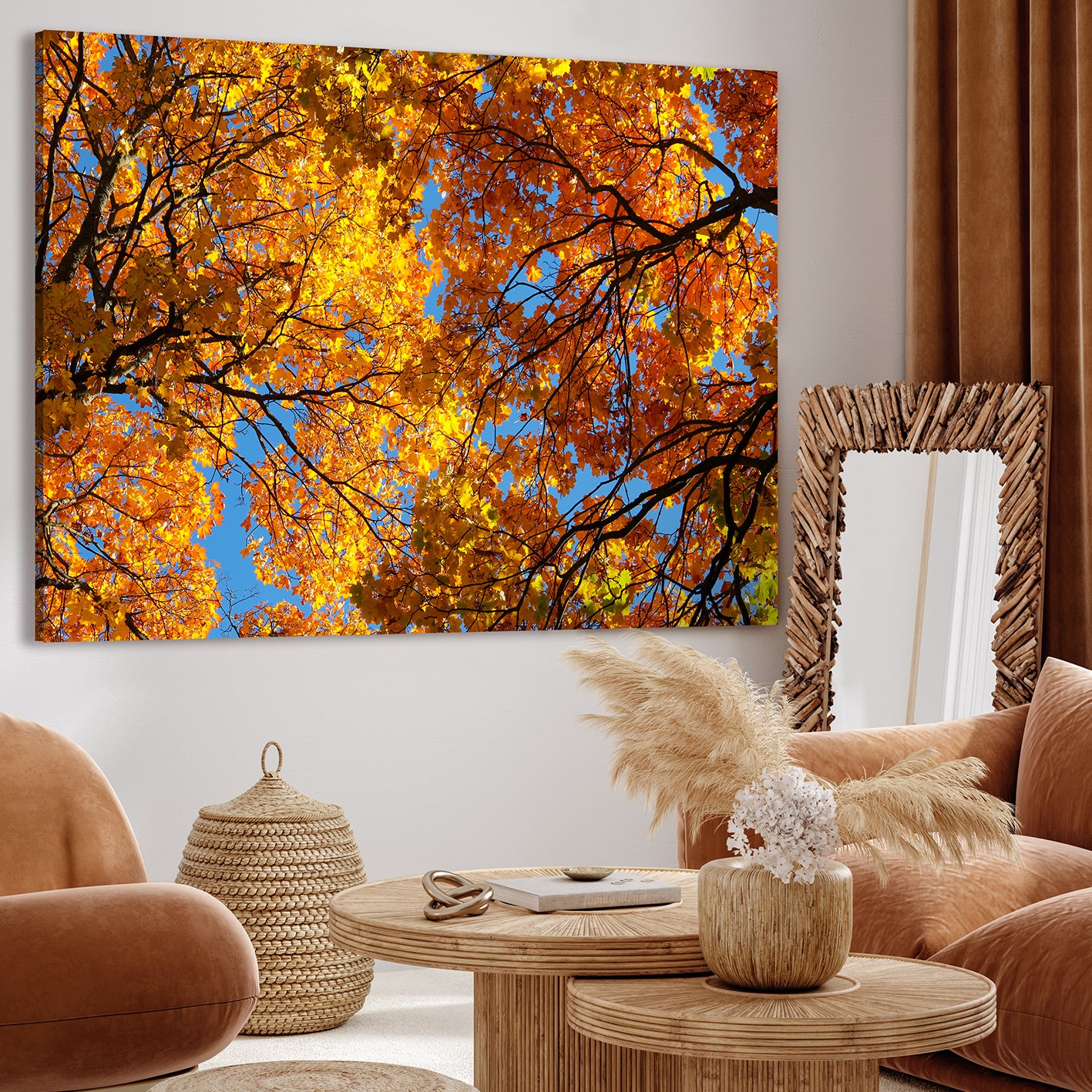 Canvastavla - Autumn leaf
